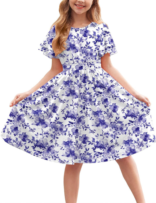 Arshiner Girl's Casual Dress for Summer Fun and Style