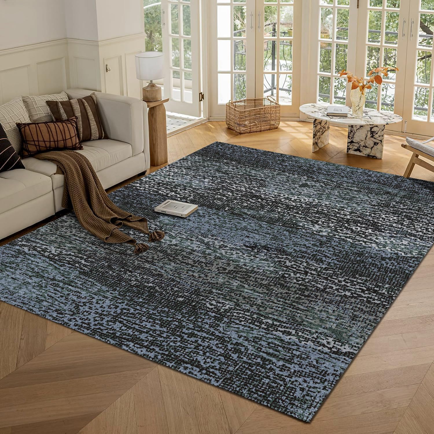 RUGSURE Washable Area Rug - Vintage Charm for Any Space