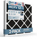 20x20x1 MERV 12 Odor Defense Air Filter (2-Pack) - Activated Carbon