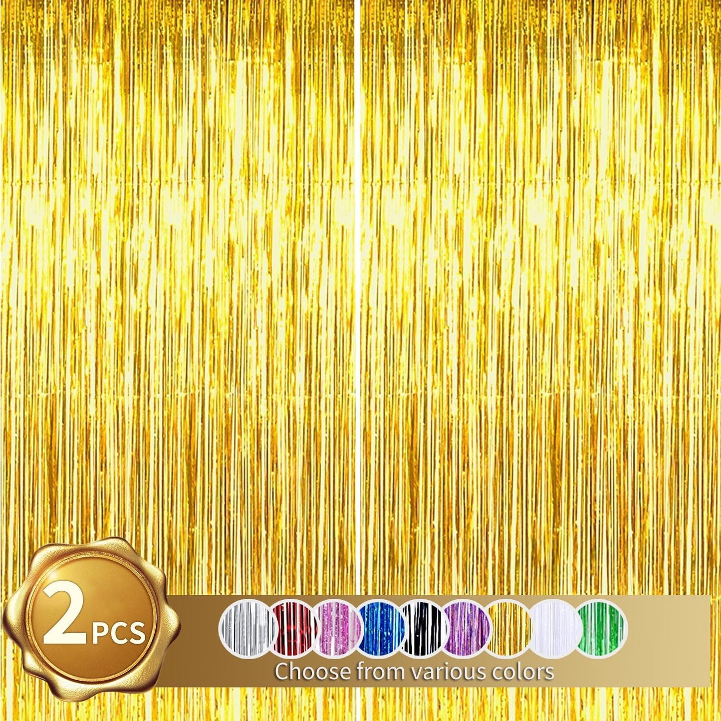 Shimmering Gold Party Streamers - Stunning Backdrop