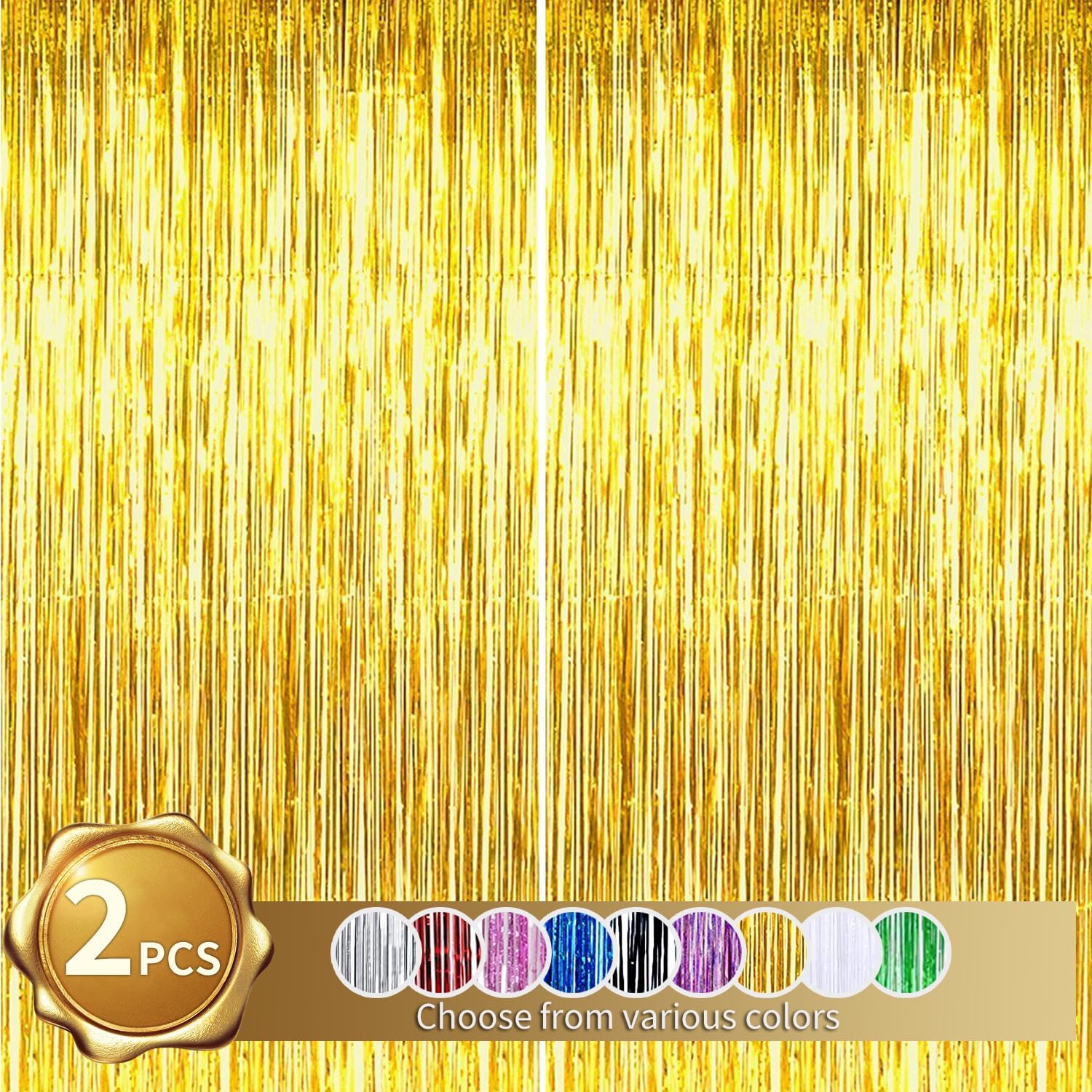 Shimmering Gold Party Streamers - Stunning Backdrop