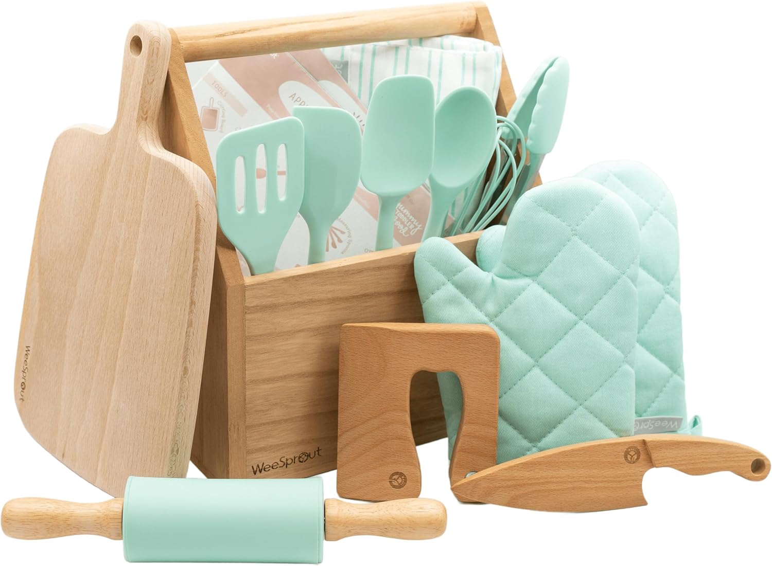 WeeSprout Little Chef Kids Cooking Set for Young Bakers