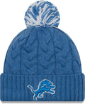 New Era Women's NFL Cozy Cable Knit Cuff Pom Beanie Hat Review