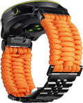 BINLUN Braided 22mm 26mm Paracord Watch Band - Rugged Sport Strap