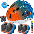 Kids 7-in-1 Bike Helmet Set for Toddlers and Big Kids - Adjustable Fit