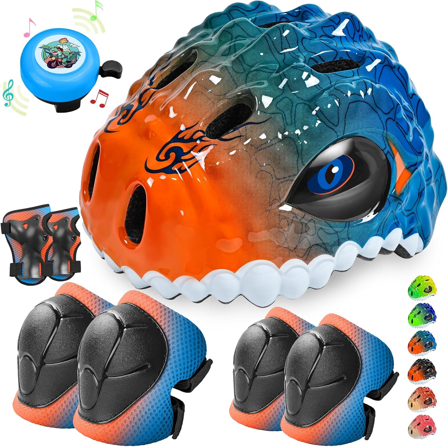 Toddler Kids Bike Helmet Set with Protective Gear for Safety