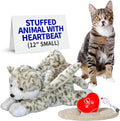 Heartbeat Stuffed Animal for Cats - Calming Sleep Aid and Warmer
