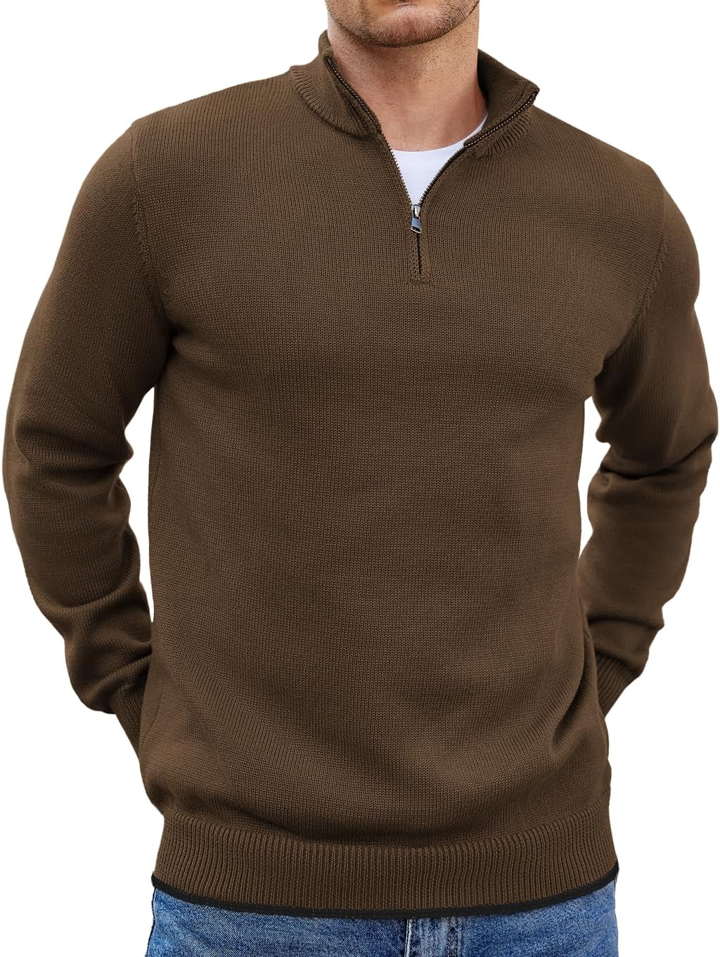 COOFANDY Men's Quarter Zip Pullover for Stylish Comfort
