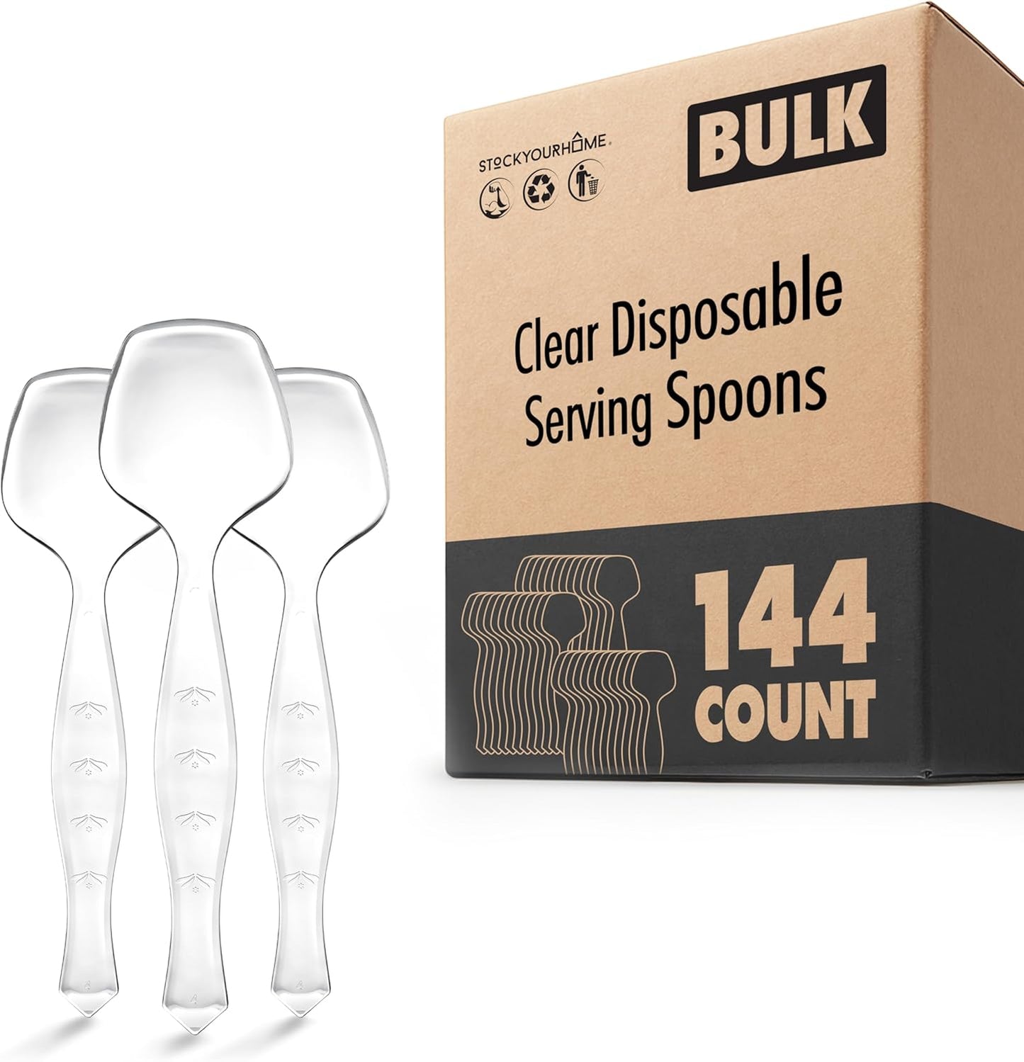 144 Count Disposable Serving Spoons for Catering and Events