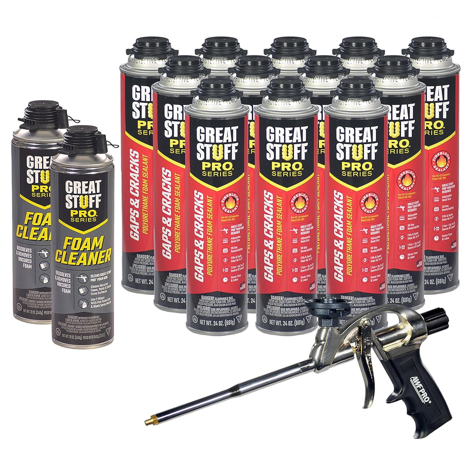 Great Stuff Pro Gaps & Cracks 24 oz Complete Kit for Sealing