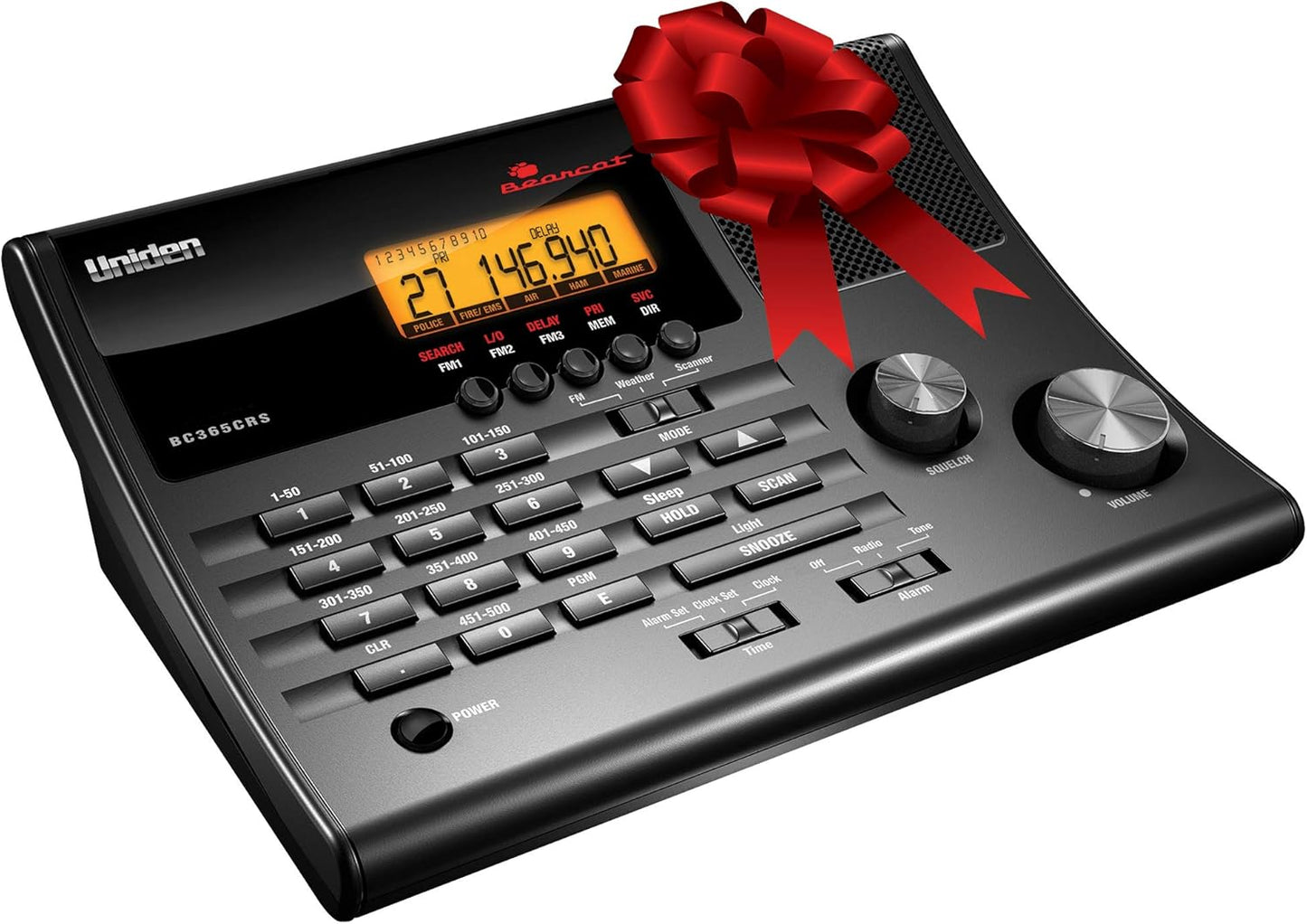 Uniden BC365CRS 500 Channel Scanner with Alarm Clock and FM Radio