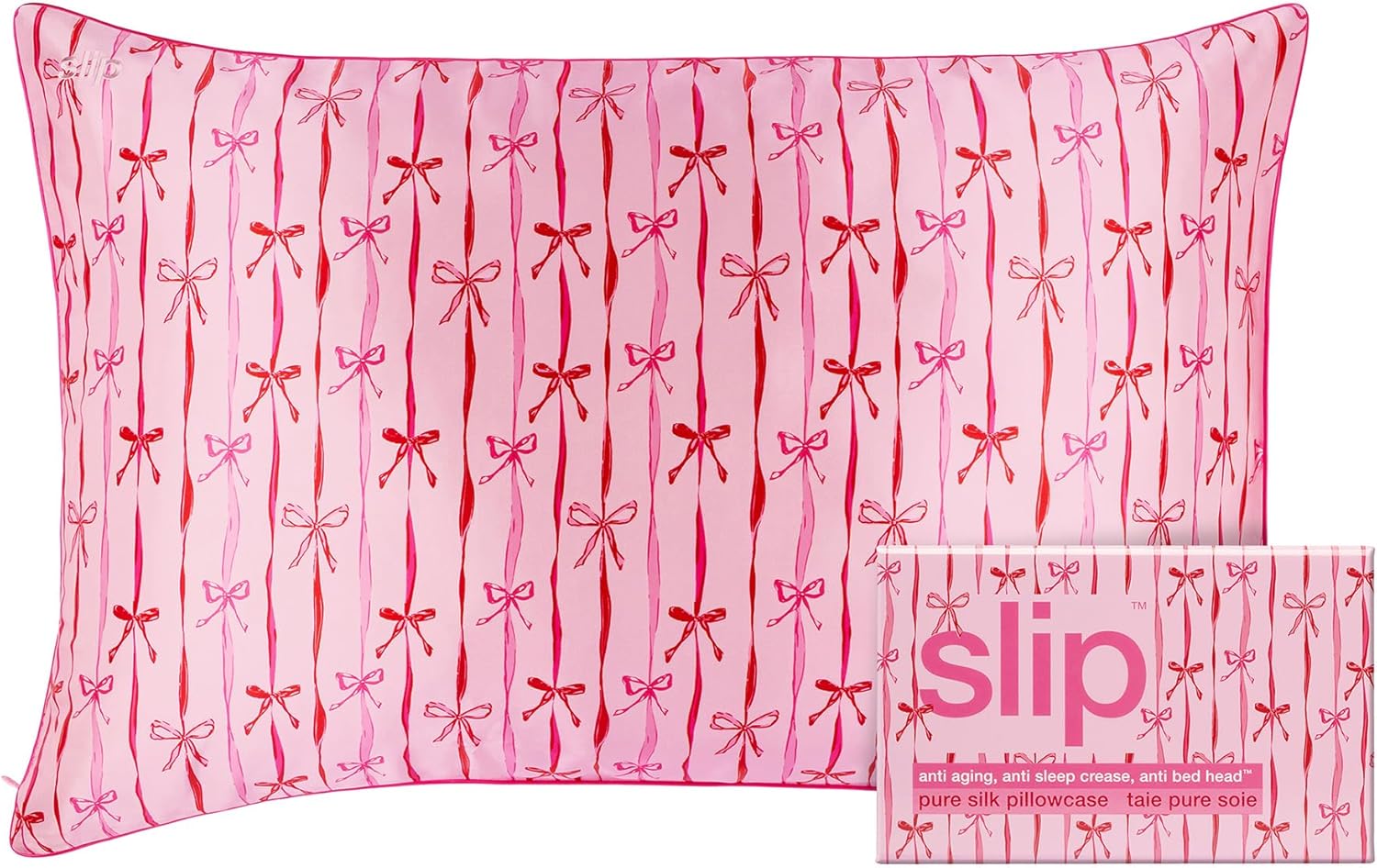 Slip Queen Silk Pillowcase with Strawberry Cupcake Design