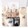 New Mom Gifts Gender Reveal Gift Set - Neutral Bear-Themed Box