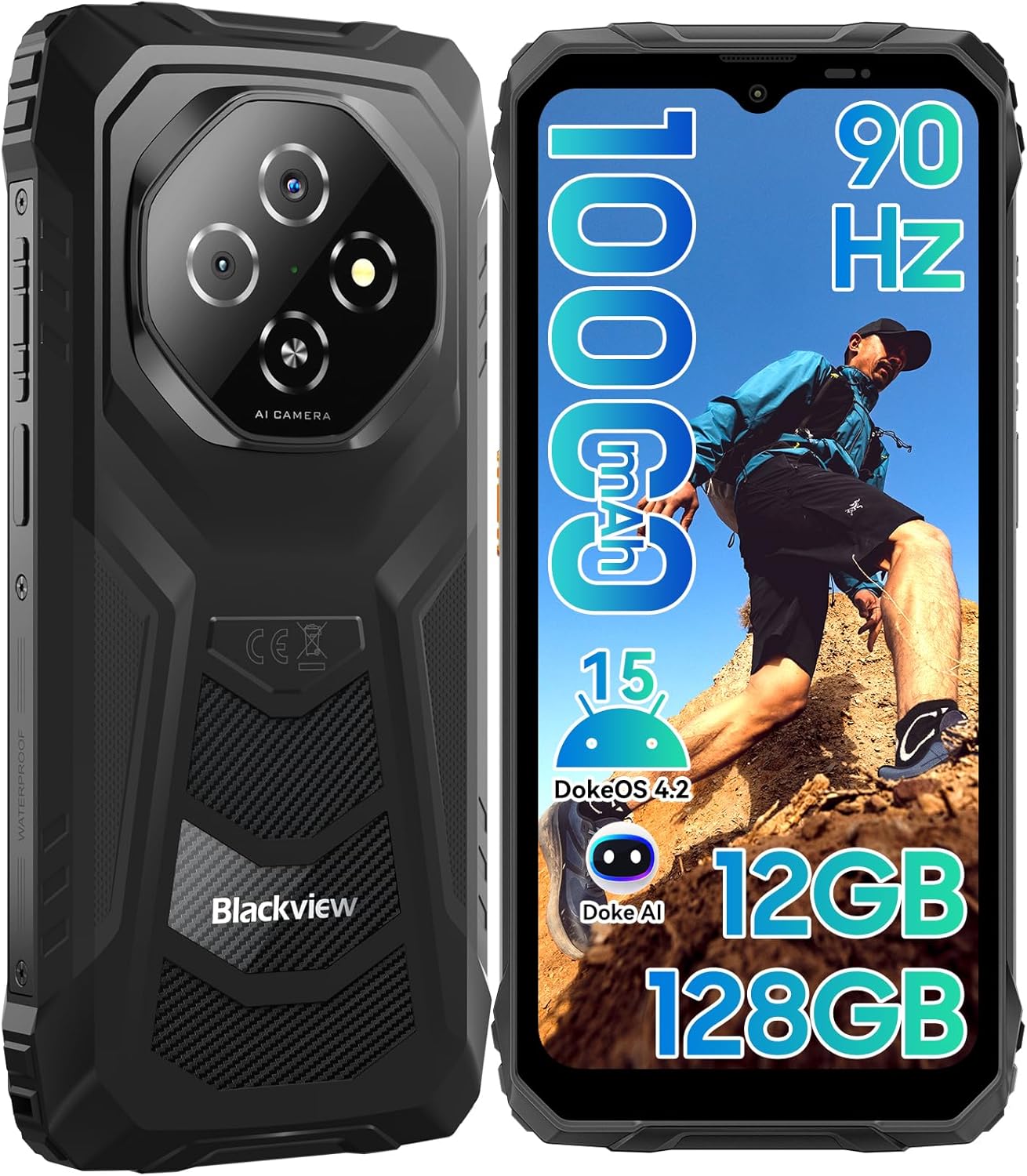 Blackview Fort 1 Rugged Phone with 10000mAh Battery and 12GB RAM
