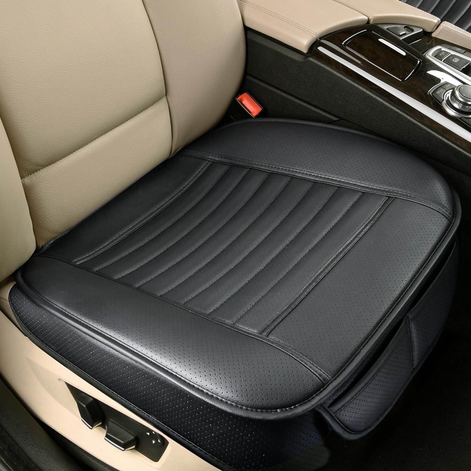 Anti-Slip Black PU Leather Car Seat Covers - Comfort & Protection!