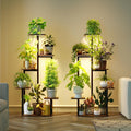 Plant Stand Indoor with Grow Lights - 2 Pack Slim Tiered Corner Shelf