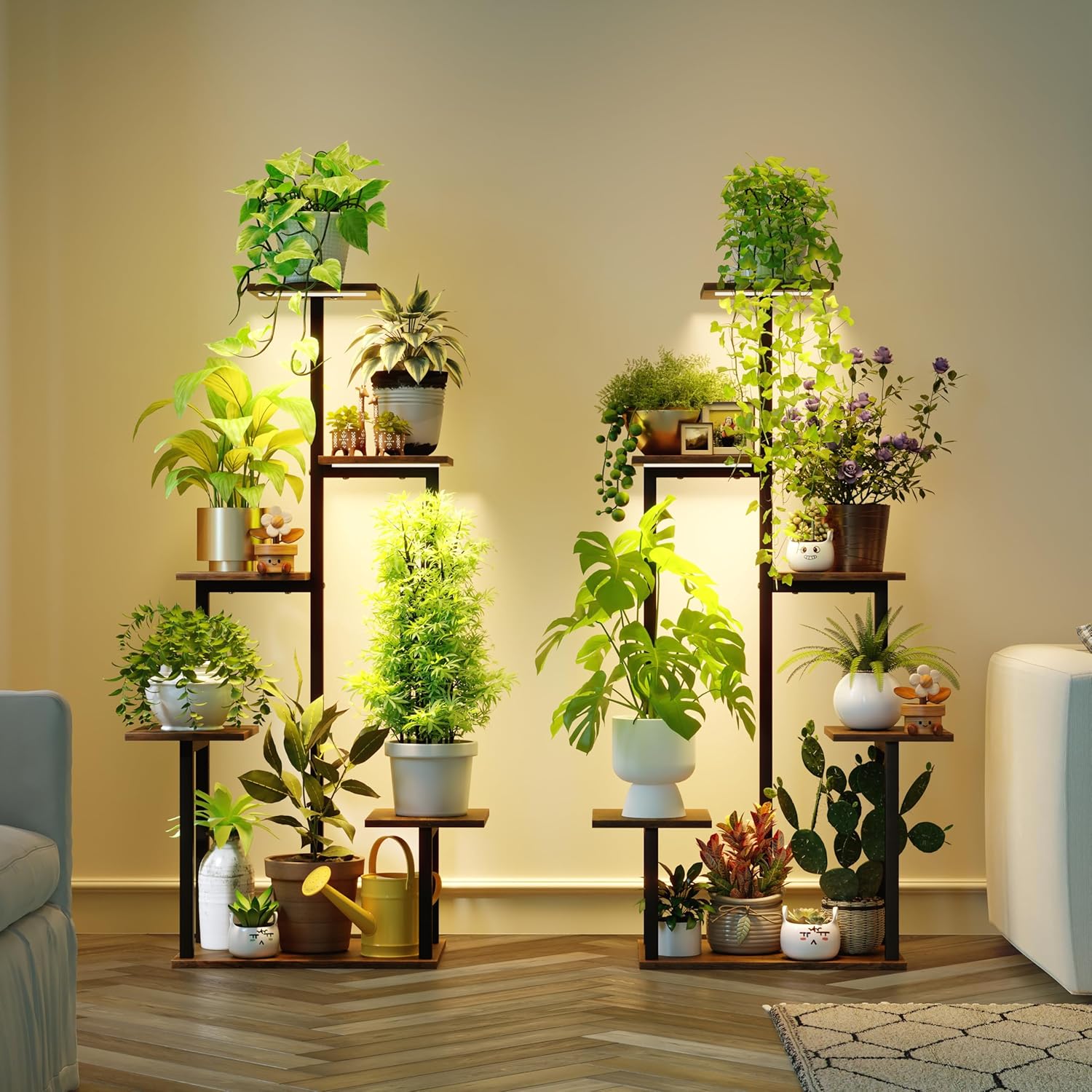 Plant Stand Indoor with Grow Lights - Multi Tiered Flower Rack