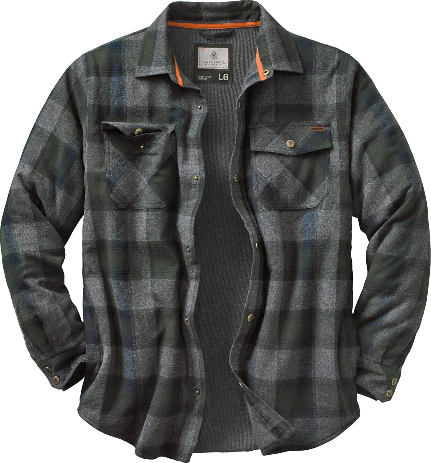 Legendary Whitetails Men's Thermal Lined Shirt Jacket for Comfort