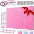 Rotary Cutter Set Quilting Kit - 45mm Fabric Cutter with Mat
