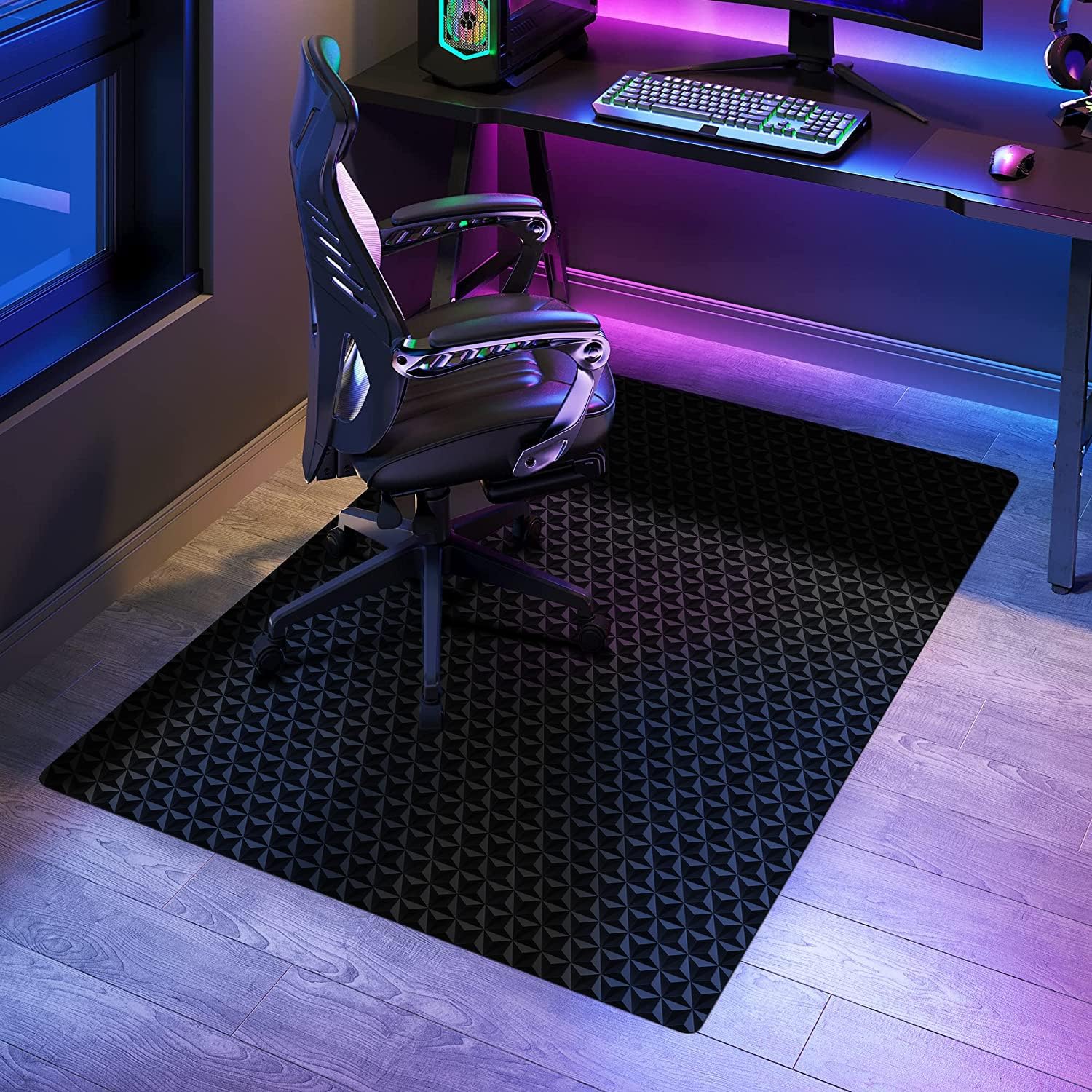 Protective Gaming Chair Mat 47 x 38 for Hard Floors