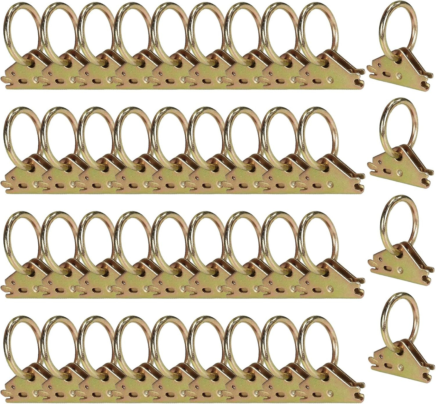 Eapele 40pcs Steel E-Track O Ring Tie-Down Anchors for Cargo