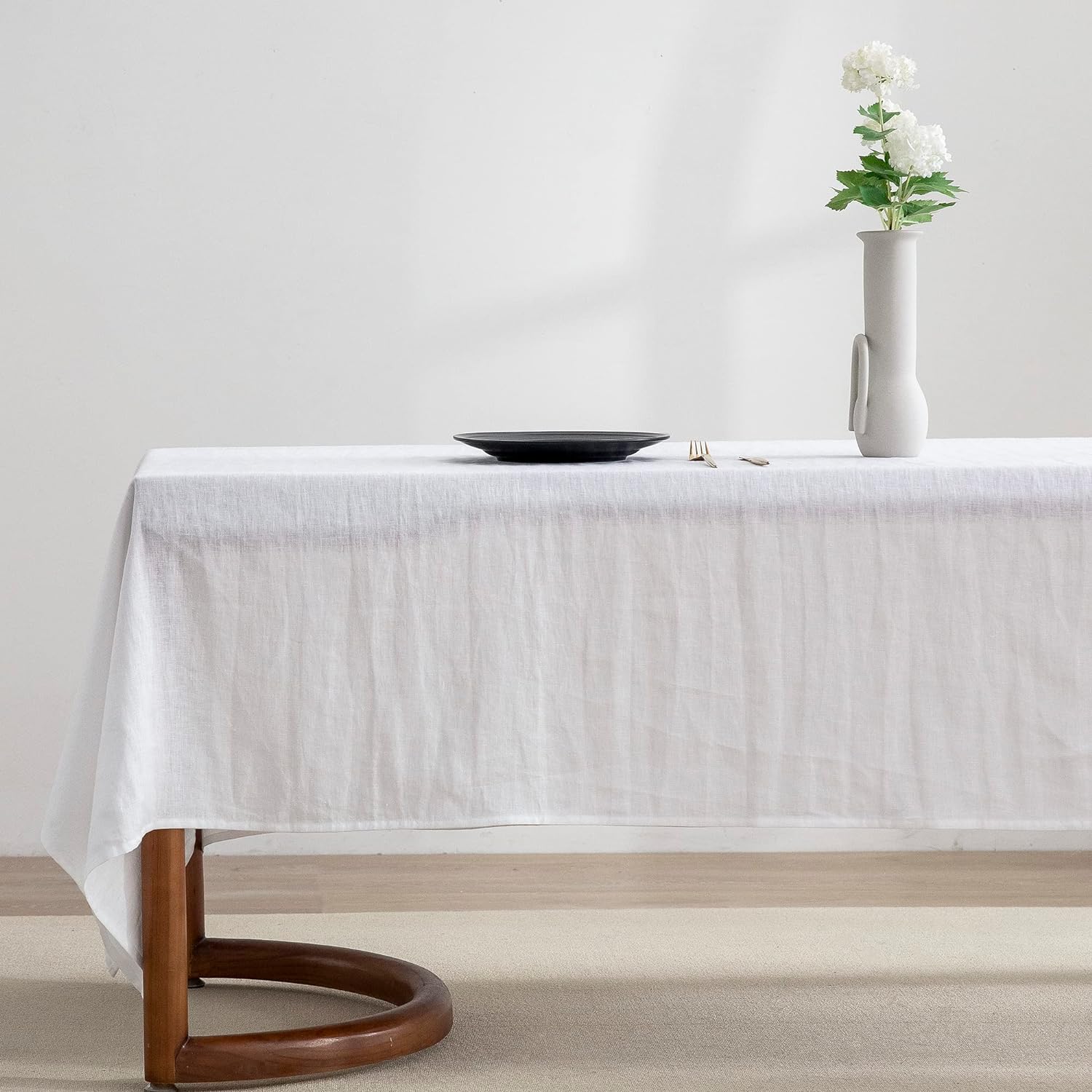 EVERLY 100% Pure Linen Tablecloth for Elegant Dining Events