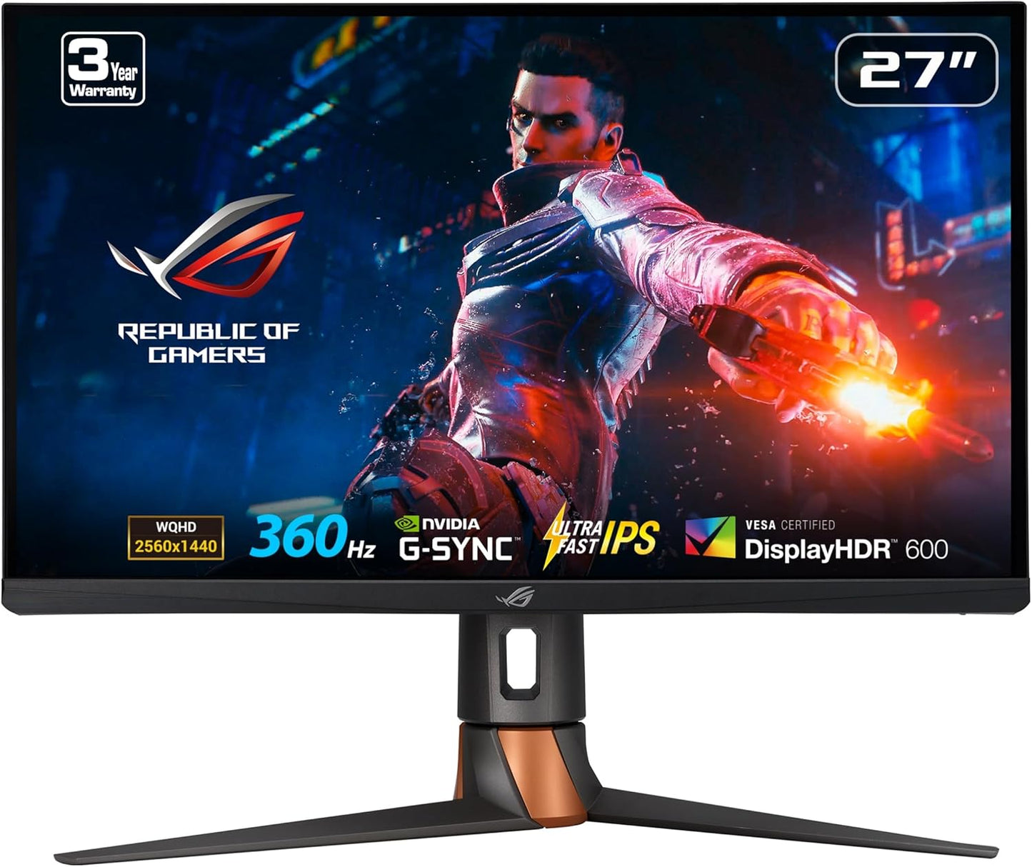 ASUS ROG Swift 360Hz QHD Gaming Monitor - Fast IPS, G-SYNC, HDR10, Eye Care