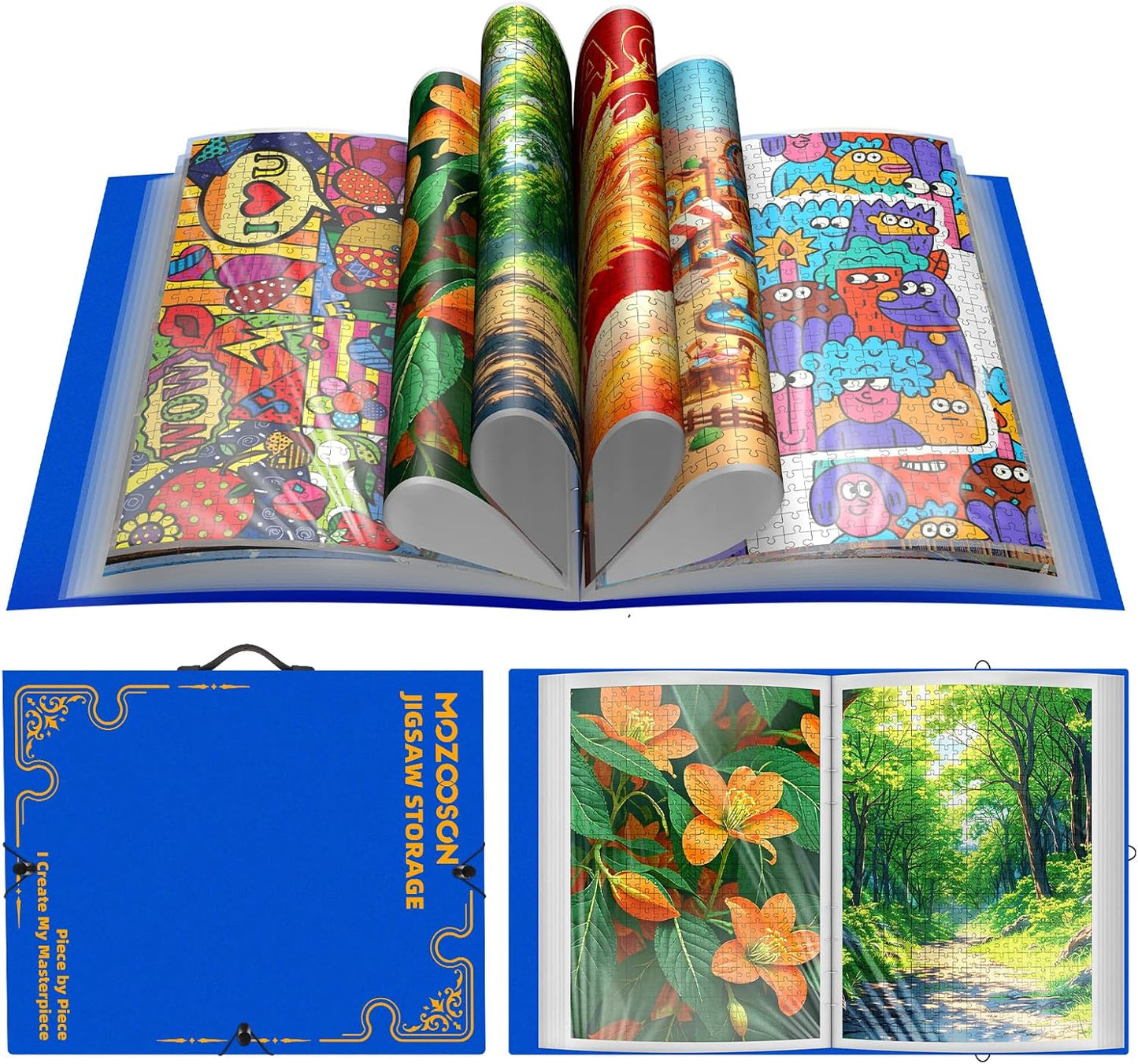 MOZOOSON Puzzle Storage Folder for 1000pcs Jigsaw Puzzles