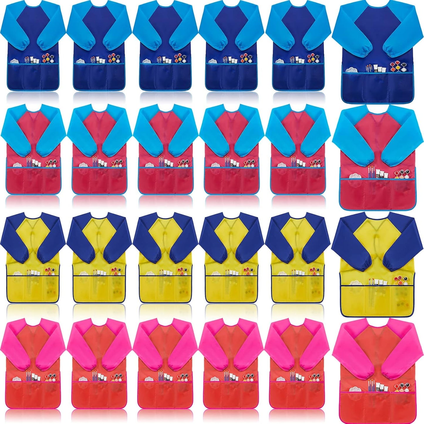 Yahenda Kids Art Smocks Waterproof Painting Smocks for Ages 2-8