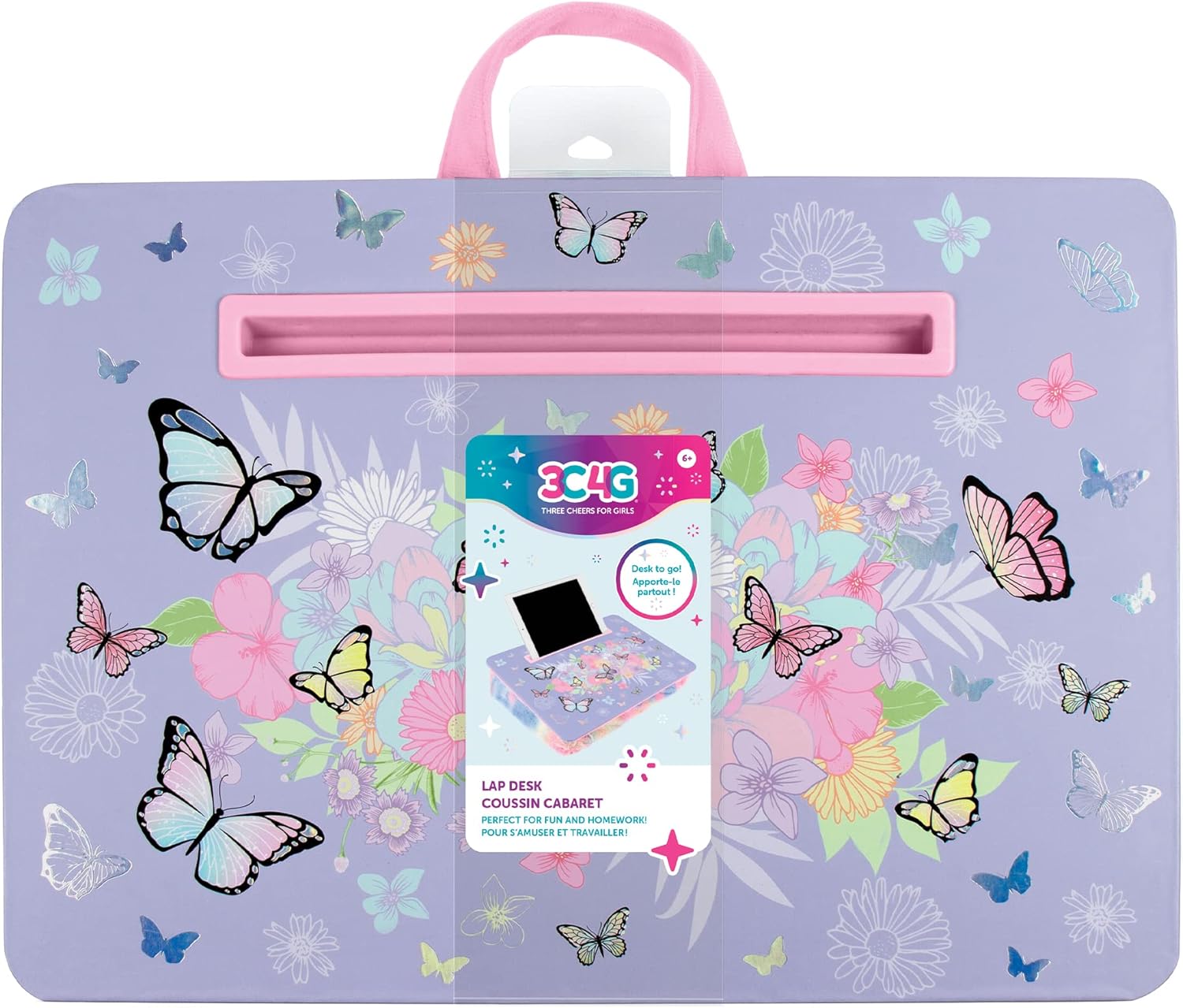 Kid's Butterfly Lap Desk - Comfy & Portable