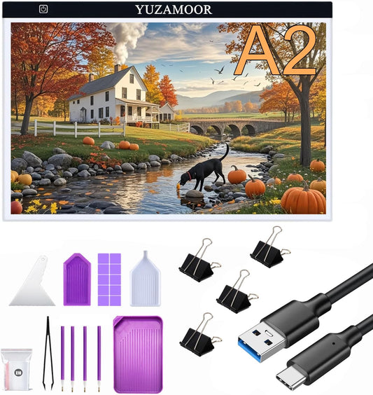 A2 Large Tracing LED Light Pad for Diamond Art and Sketching