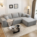 107.5in Cloud Modular Sectional Sofa with Right Facing Chaise - Grey