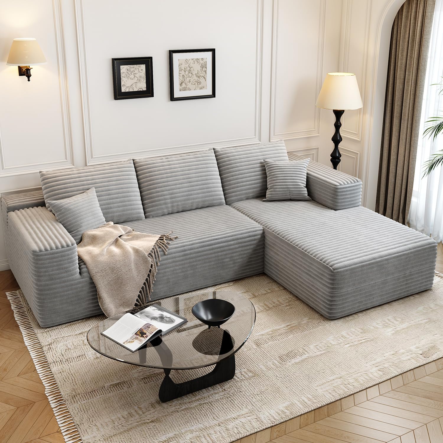 107.5in Cloud Modular Sectional Sofa Couch for Modern Living