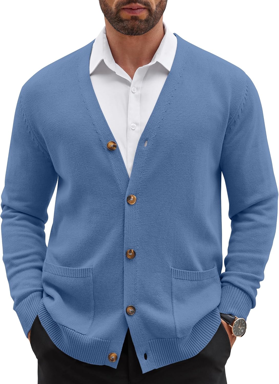 COOFANDY Men's Cardigan Sweater for Casual Style and Comfort