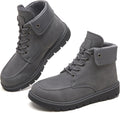 Shupua Women's Black Lace Up Waterproof Boots