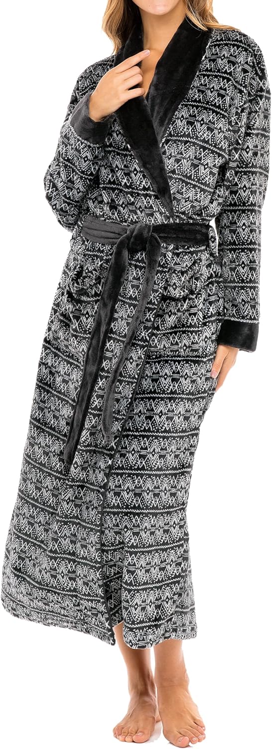 Plush Robe for Women by Alexander Del Rossa - Cozy Comfort