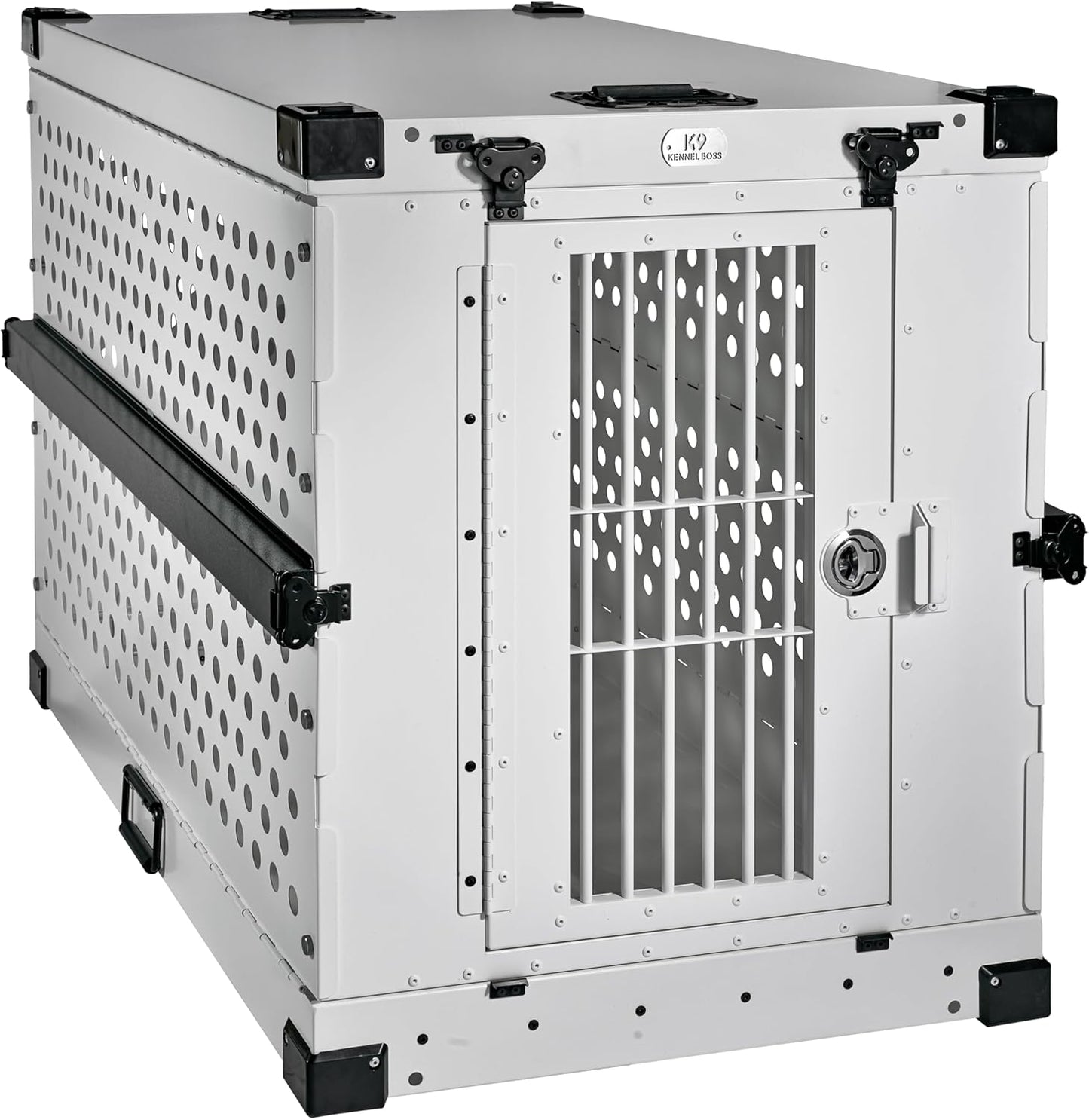 Heavy Duty Fully Collapsible Aluminum Dog Crate for Large Dogs