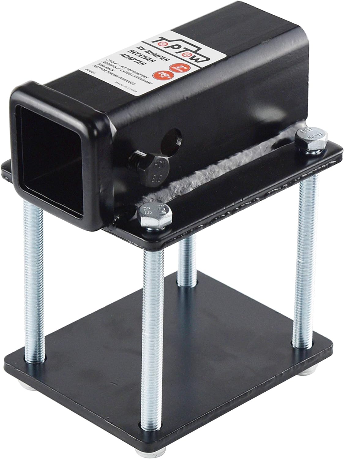 TOPTOW RV Bumper Hitch Receiver for 4 to 4.5 Inch Beams
