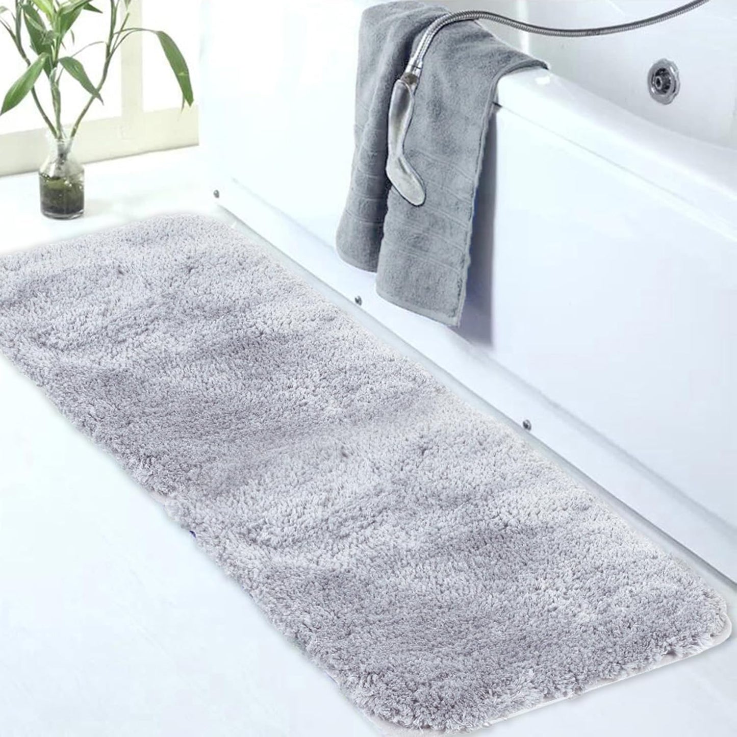 Walensee Large Bathroom Rug 24x60 Extra Soft Non Slip Mat