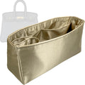Satin Organizer for Birkin 25 in Champagne - Silk Insert with Zipper