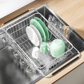 Dish Drying Rack in Sink, Extendable Stainless Steel Dish Drainers