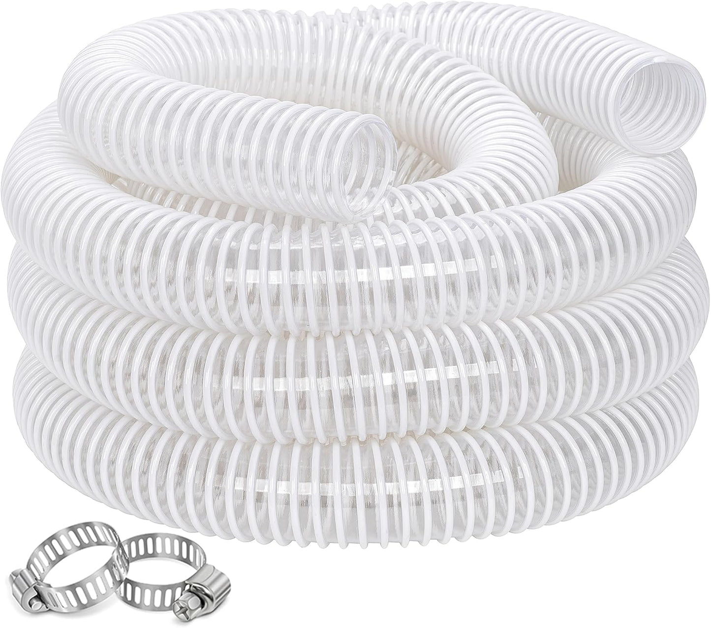 Dust Collection Hose 2 in 5 ft Heavy Duty Clear PVC for Woodwork