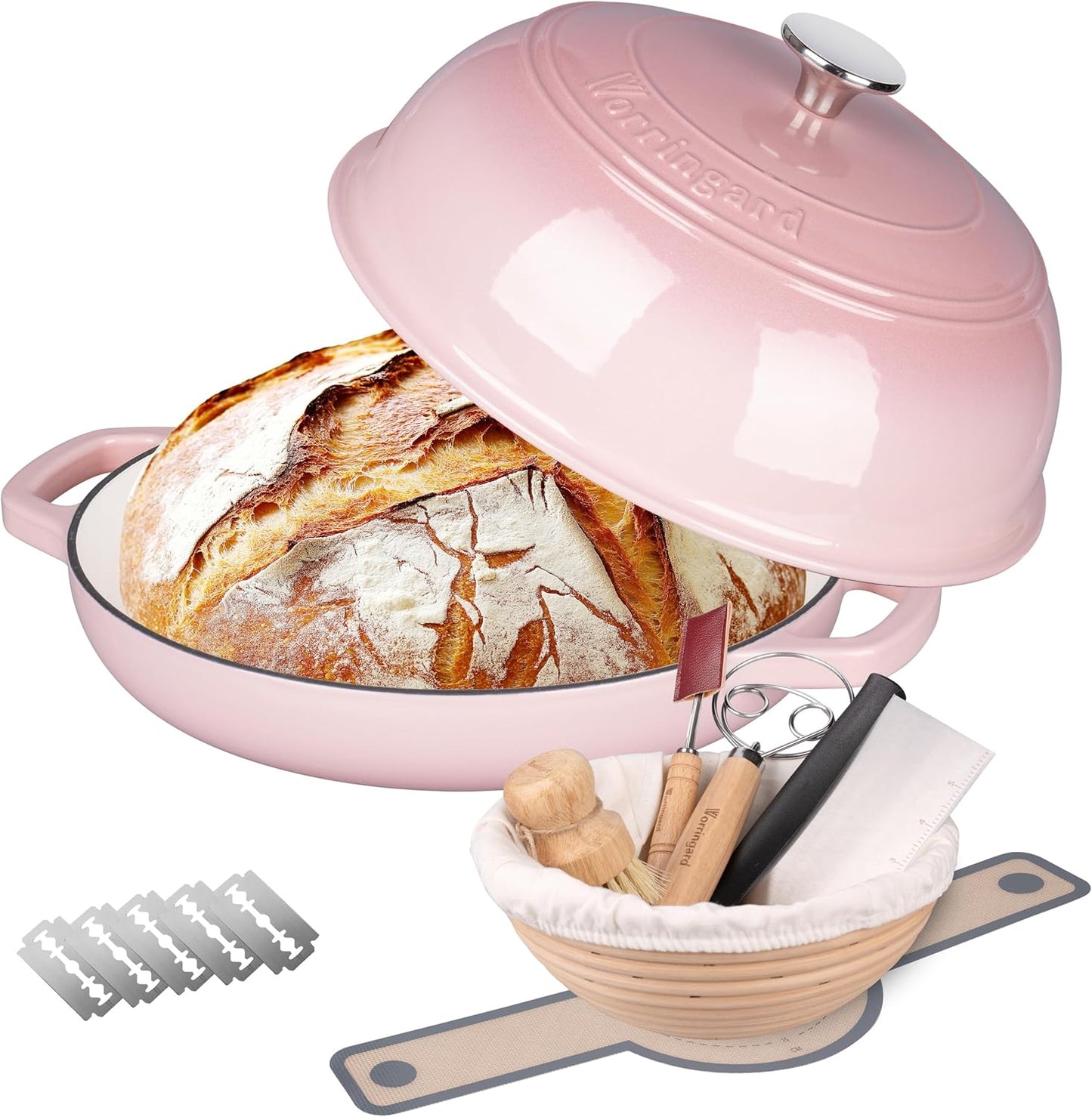 Enameled Cast Iron Dutch Oven for Perfect Sourdough Baking