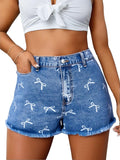 Verdusa Women's Ripped Distressed Skinny Denim Shorts (Style TLT3)