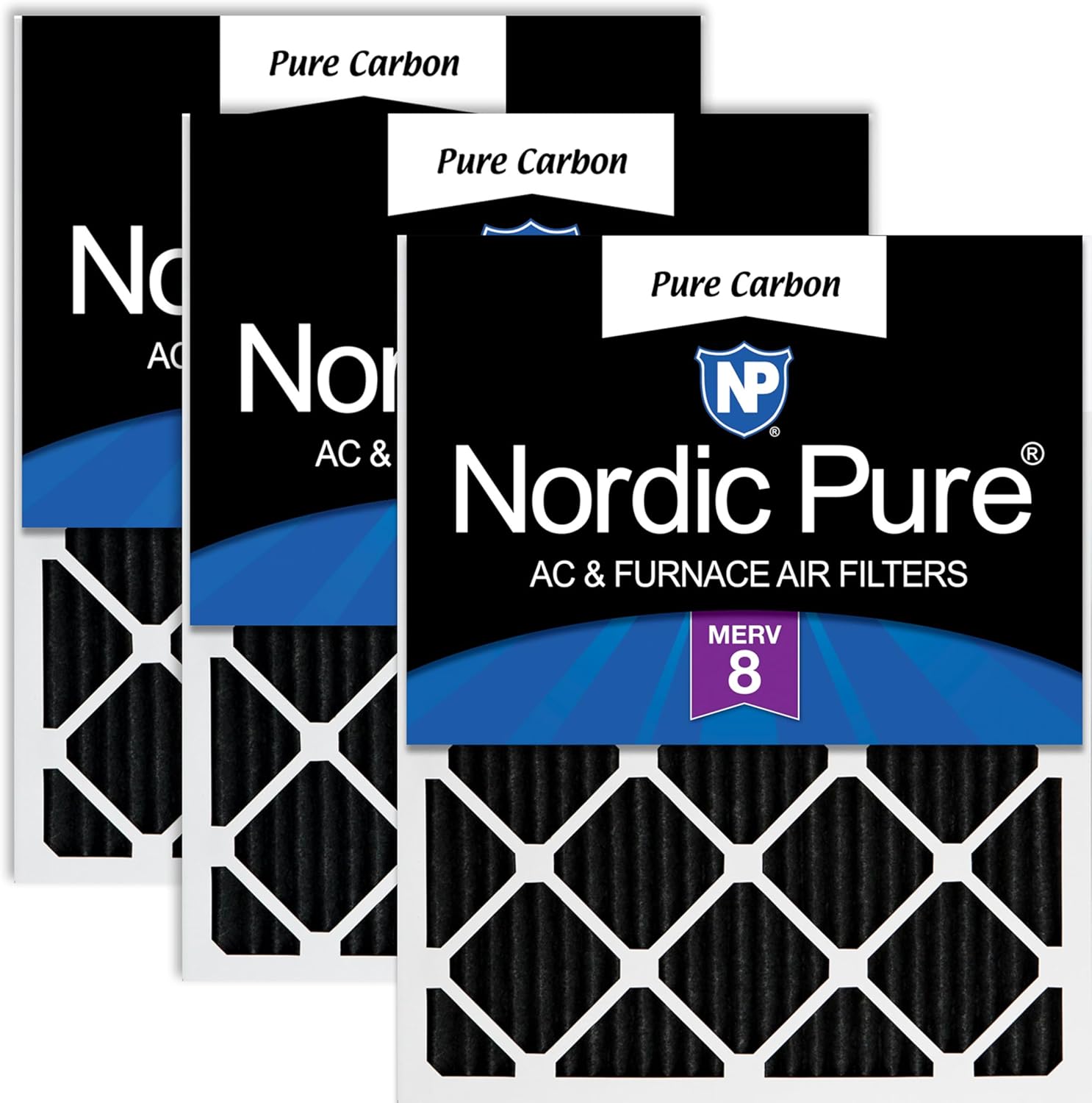 Nordic Pure 14x20x1 Carbon Pleated Air Filters for Odor Control