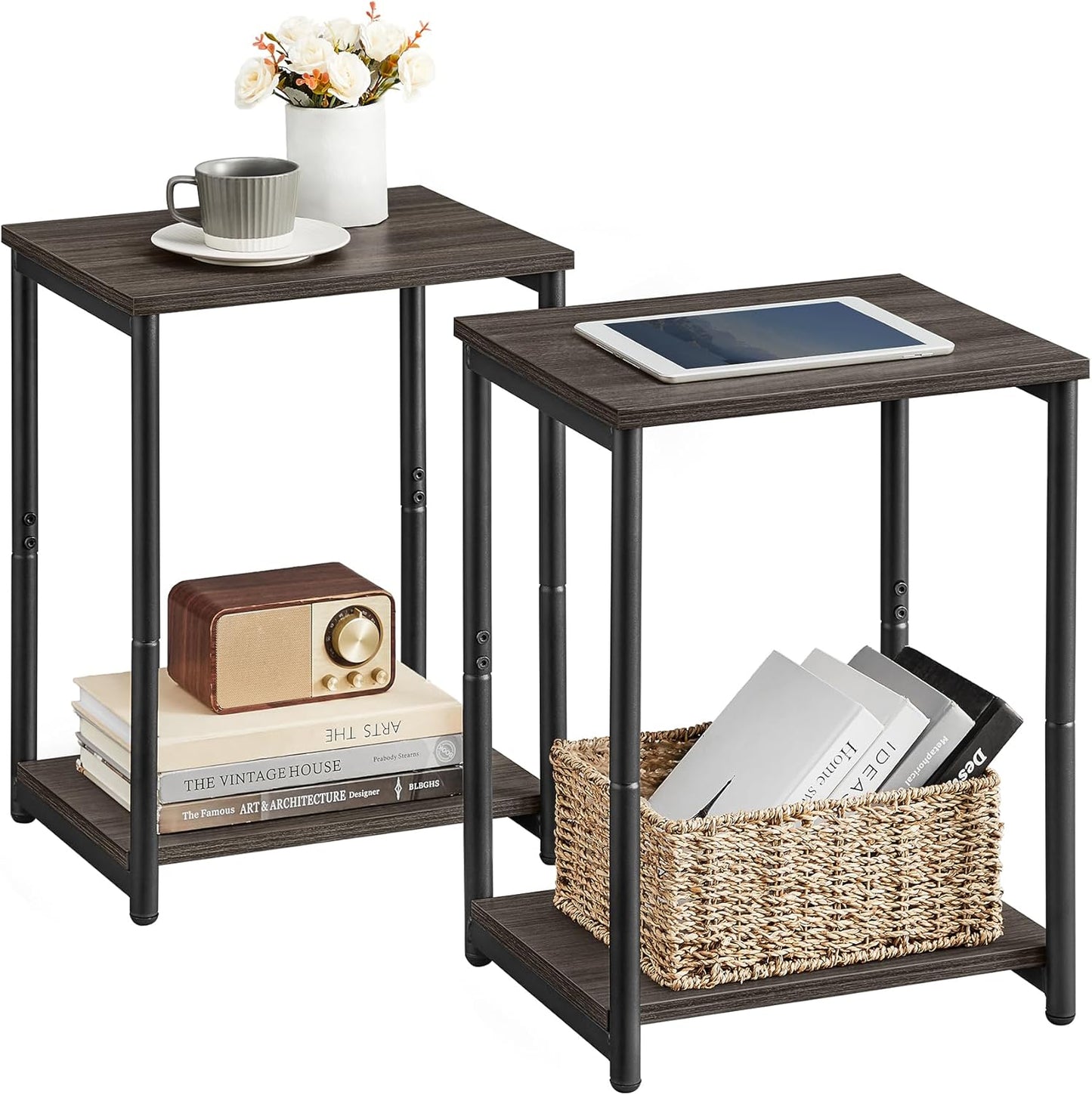 VASAGLE Side Tables Set of 2 for Living Room and Bedroom