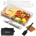 Adjustable Grill Basket with Removable Handle - 4 Height Levels
