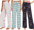 Women's Comfy Pajama Pants Long Palazzo Lounge Pants - Soft Wide Leg 0