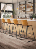Bar Stools Set of 4 26 in Counter Height with Back - Comfortable