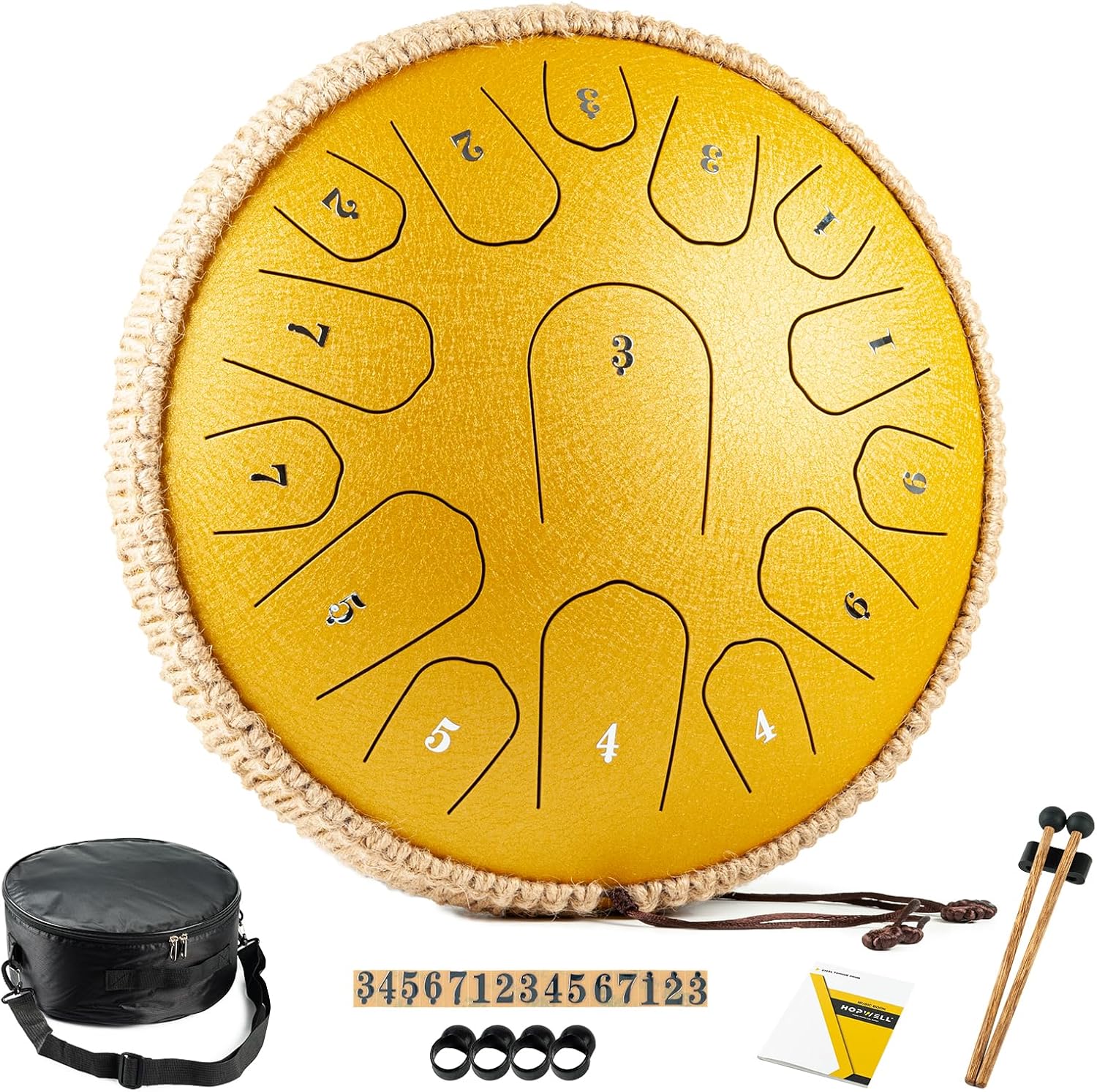 Steel Tongue Drum - 13 Inches 15 Notes for All Skill Levels